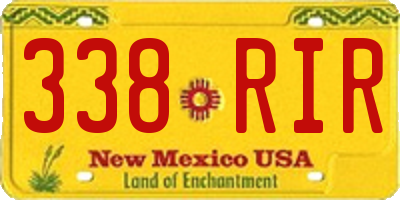 NM license plate 338RIR
