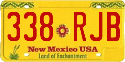 NM license plate 338RJB