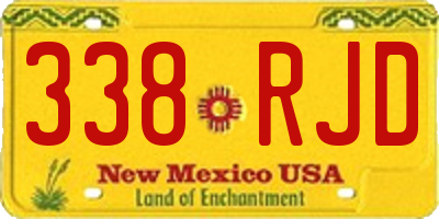 NM license plate 338RJD