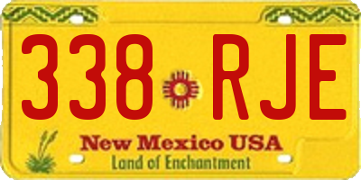 NM license plate 338RJE