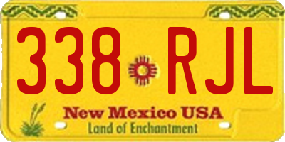 NM license plate 338RJL