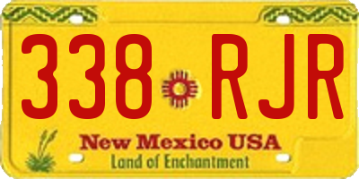 NM license plate 338RJR
