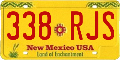 NM license plate 338RJS