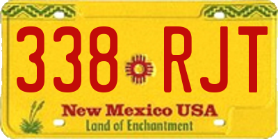 NM license plate 338RJT