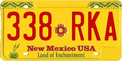 NM license plate 338RKA
