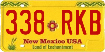 NM license plate 338RKB