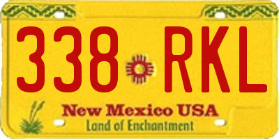 NM license plate 338RKL