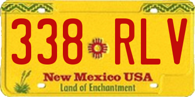 NM license plate 338RLV