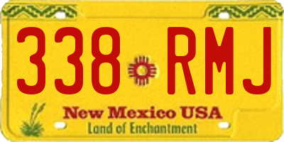 NM license plate 338RMJ