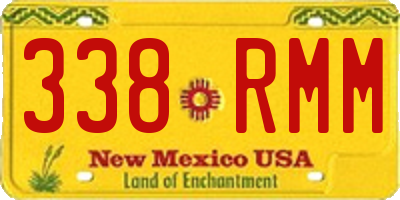 NM license plate 338RMM