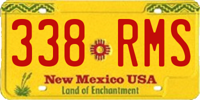 NM license plate 338RMS