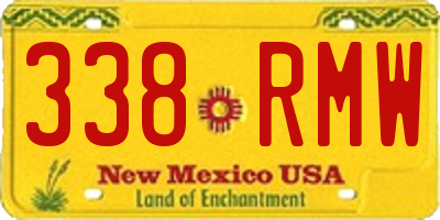 NM license plate 338RMW