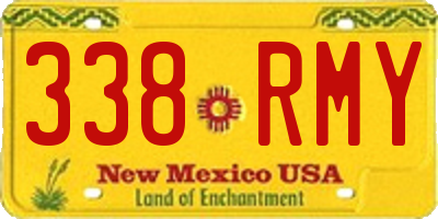 NM license plate 338RMY