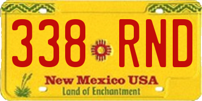 NM license plate 338RND