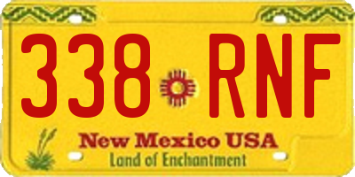 NM license plate 338RNF