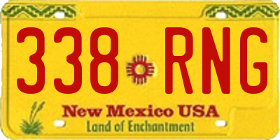 NM license plate 338RNG