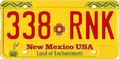 NM license plate 338RNK