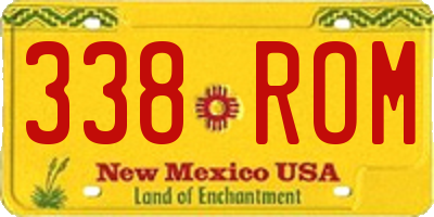 NM license plate 338ROM