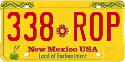 NM license plate 338ROP