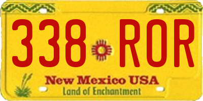 NM license plate 338ROR