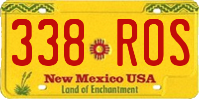 NM license plate 338ROS