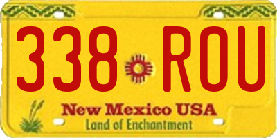 NM license plate 338ROU