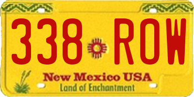 NM license plate 338ROW