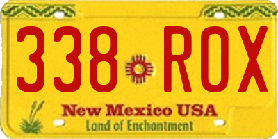 NM license plate 338ROX