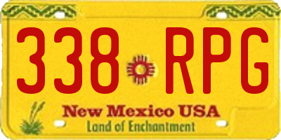NM license plate 338RPG