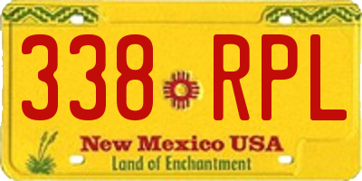 NM license plate 338RPL