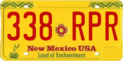 NM license plate 338RPR