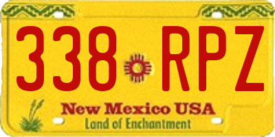 NM license plate 338RPZ