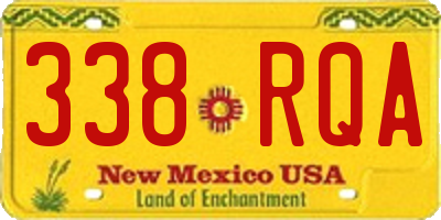 NM license plate 338RQA