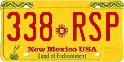 NM license plate 338RSP