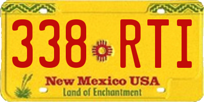NM license plate 338RTI