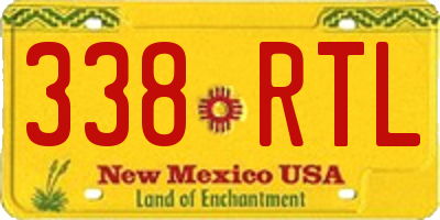 NM license plate 338RTL