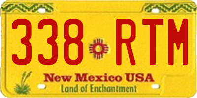 NM license plate 338RTM