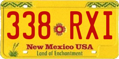 NM license plate 338RXI