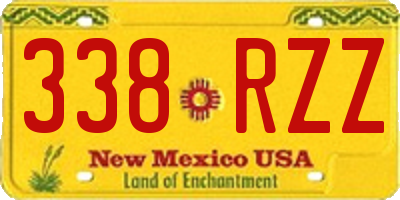 NM license plate 338RZZ