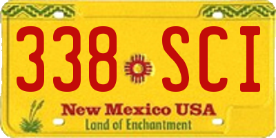 NM license plate 338SCI
