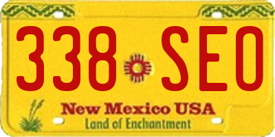NM license plate 338SEO