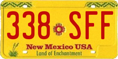 NM license plate 338SFF