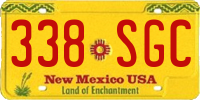 NM license plate 338SGC
