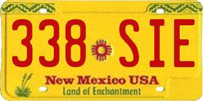 NM license plate 338SIE