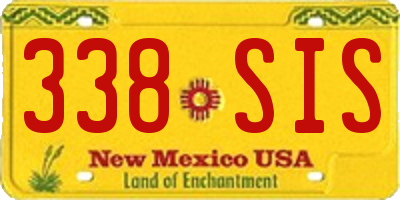 NM license plate 338SIS