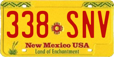 NM license plate 338SNV