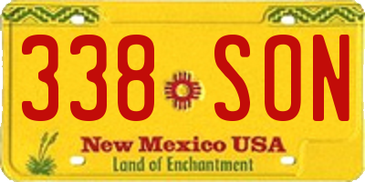 NM license plate 338SON
