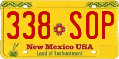 NM license plate 338SOP