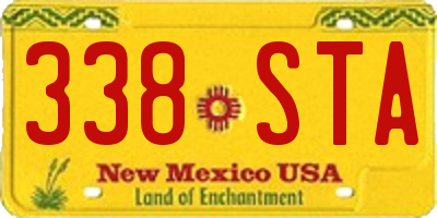 NM license plate 338STA