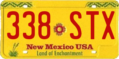 NM license plate 338STX